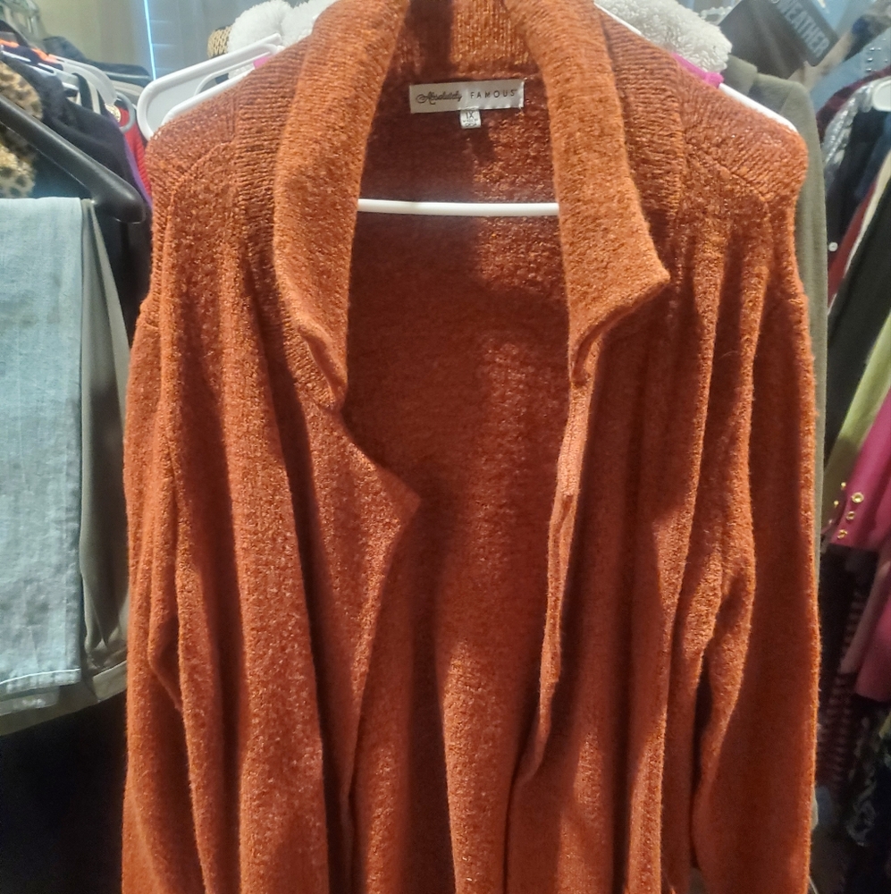 Mountain Harvest Cardigan (dark orange)
